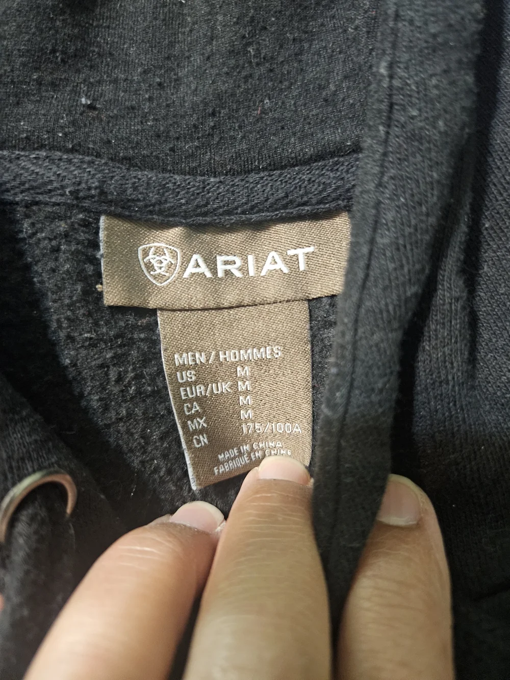 Ariat Black Pullover Hoodie with Multicolor Logo